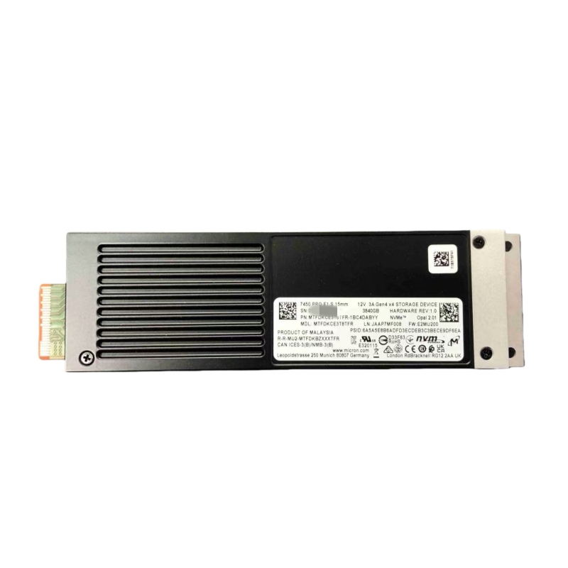 Original Micron MTFDKCE3T8TFR-1BC4DABYY 3.84TB E1.S EDSFF Server SSD 7450 Series PCIe4 NVMe Enterprise Solid State Drive