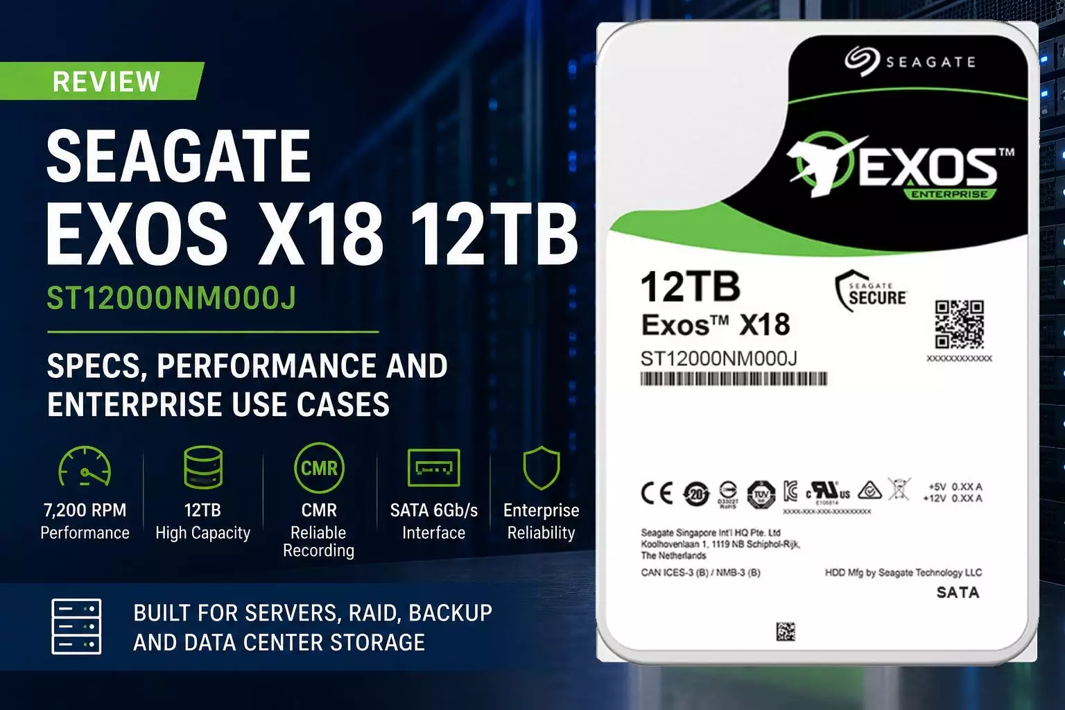 Seagate Exos X18 12TB Seagate Exos X18 12TB